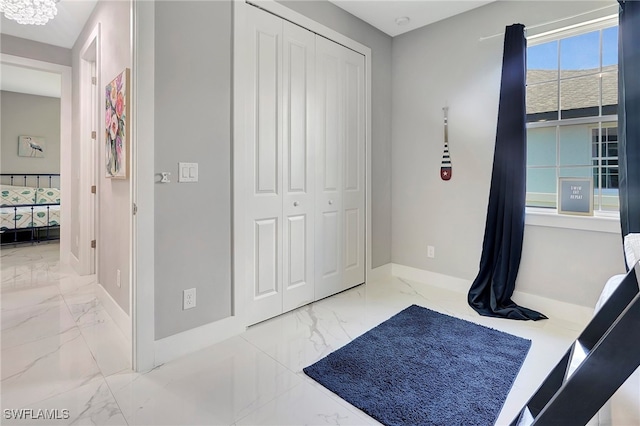 bedroom featuring a closet