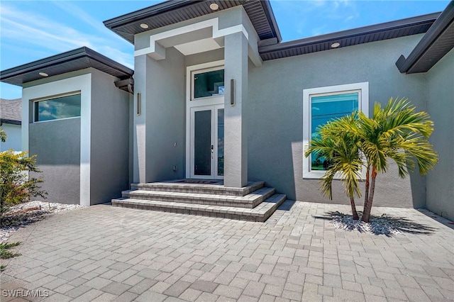 entrance to property with french doors