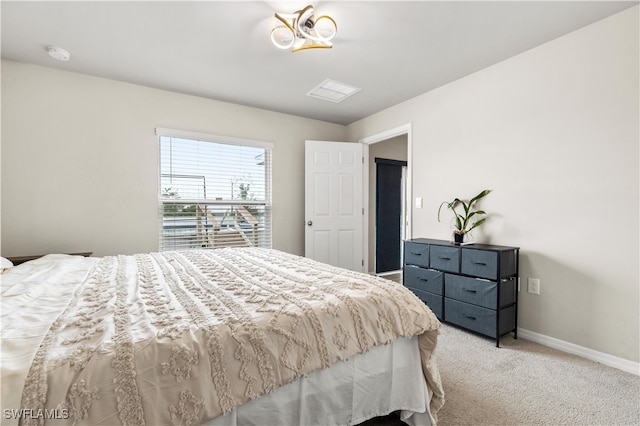 bedroom with carpet floors