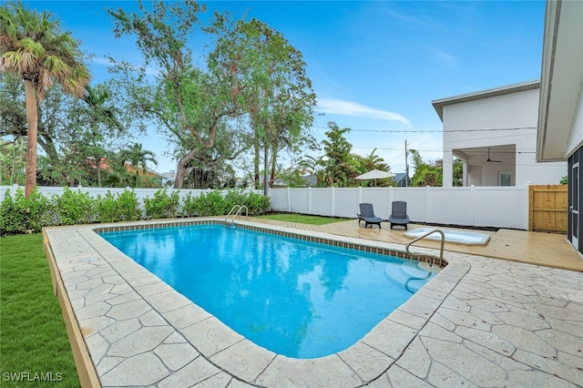 view of pool with a patio