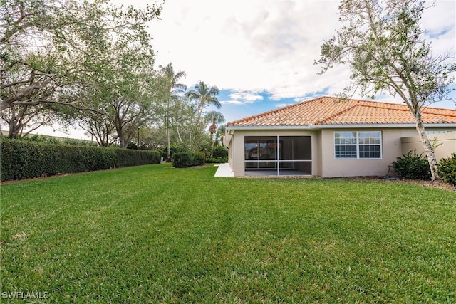 4747 San Carlo Ct, Naples, FL 34109 - view of green lawn with a sunroom
