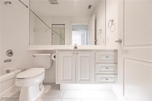 4747 San Carlo Ct, Naples, FL 34109 - full bath with tile patterned flooring, toilet, tub / shower combination, and vanity