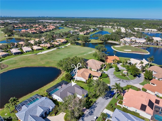 28450 Rochester Ct, Bonita Springs, FL 34135 - aerial view of residential area featuring a nearby body of water and a golf course