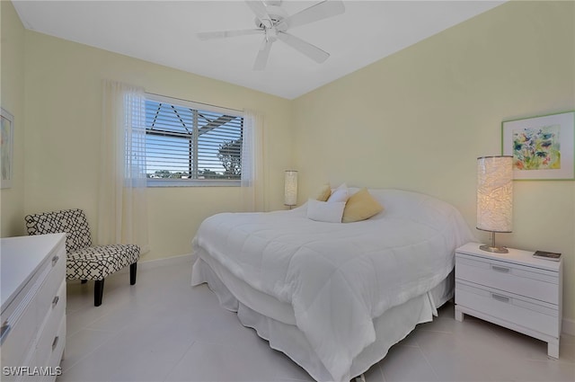 bedroom with ceiling fan