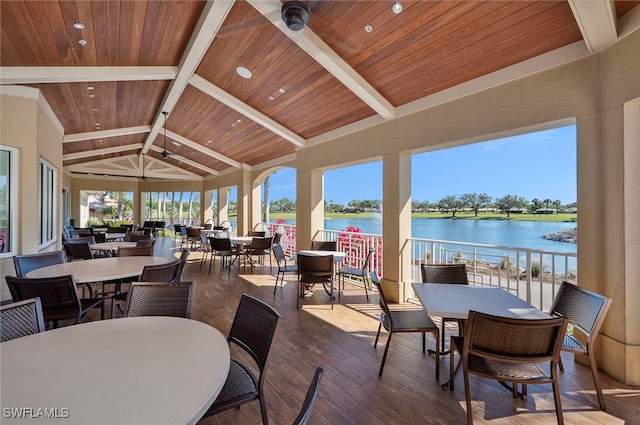 28450 Rochester Ct, Bonita Springs, FL 34135 - sunroom / solarium with a water view