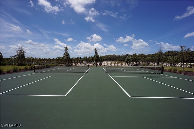 view of tennis court