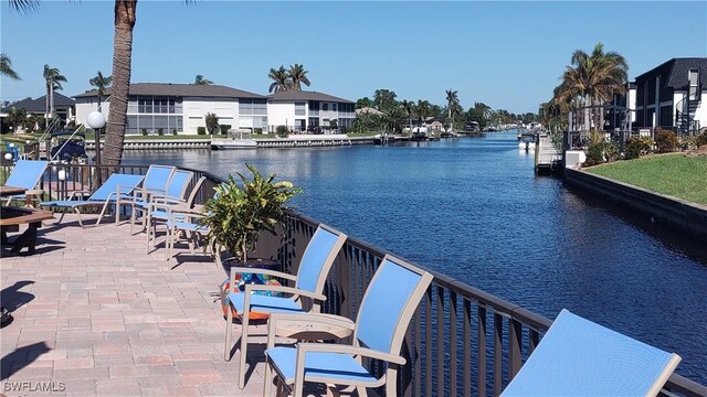 view of pool featuring a water view