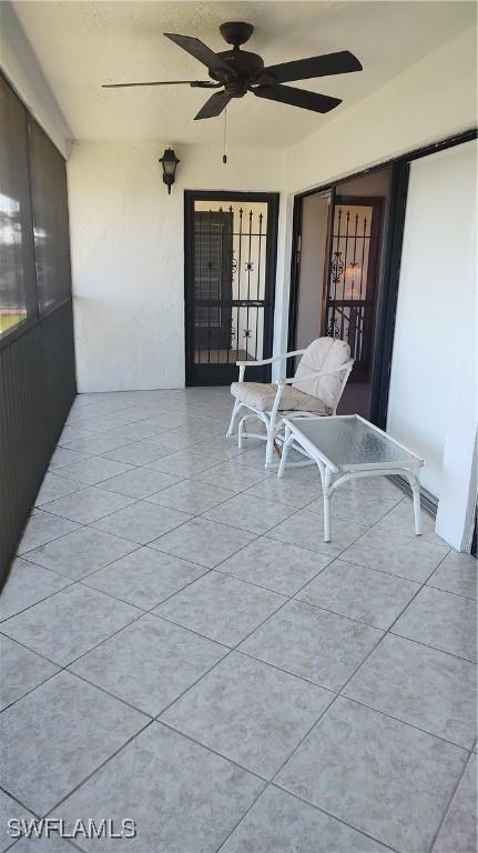 view of patio / terrace with ceiling fan