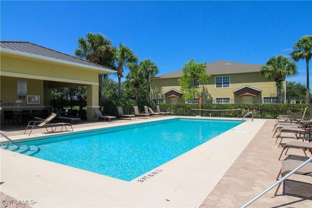 view of pool with a patio area