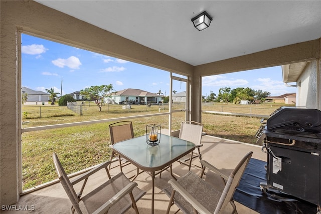 view of patio featuring area for grilling