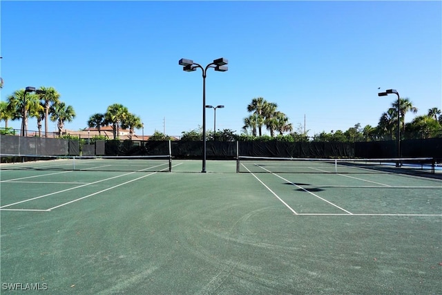 view of tennis court