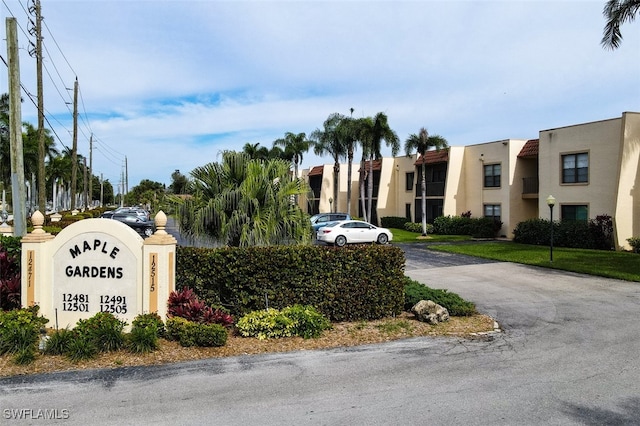 view of community sign