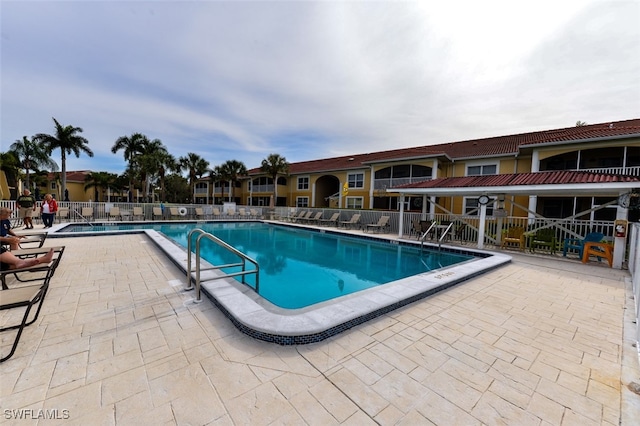 view of pool with a patio area