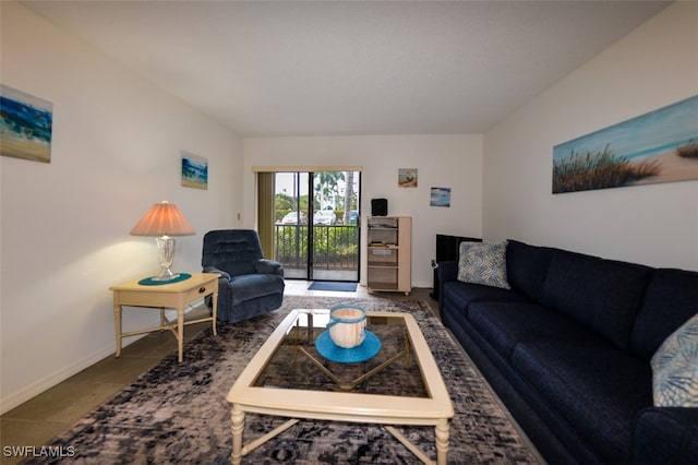 living room with baseboards