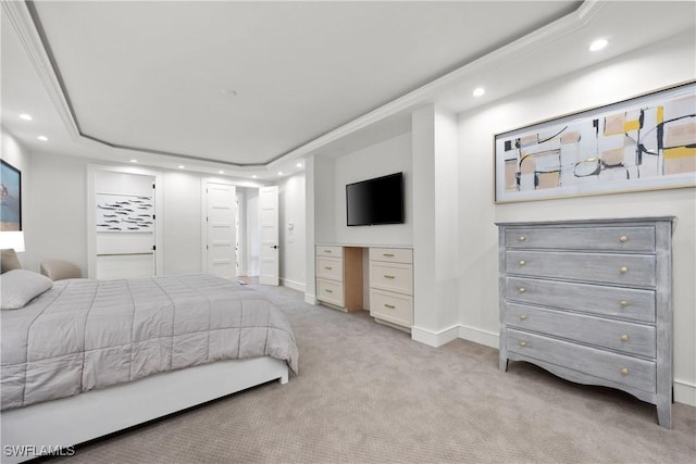 55 E Burning Tree Dr, Naples, FL 34105 - bedroom featuring recessed lighting, light colored carpet, and baseboards