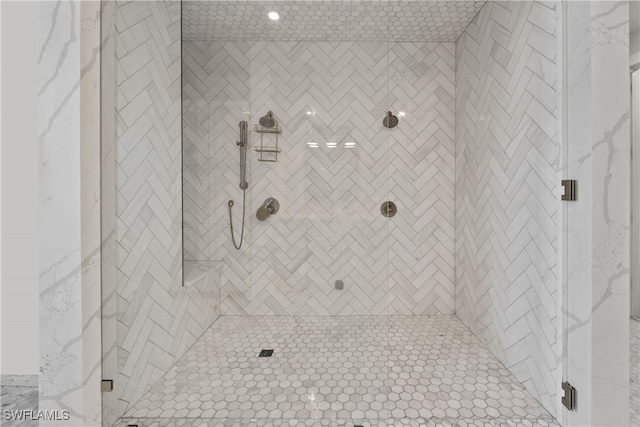 bathroom with walk in shower