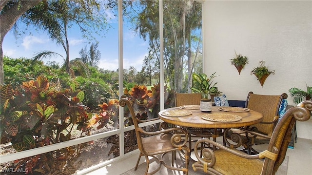 view of sunroom