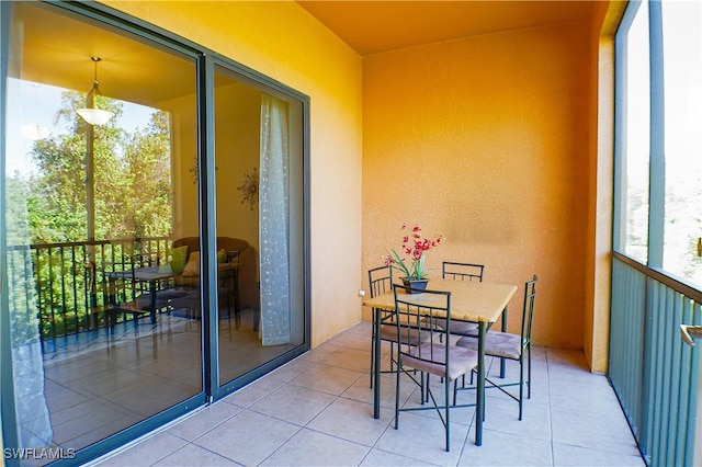 view of sunroom