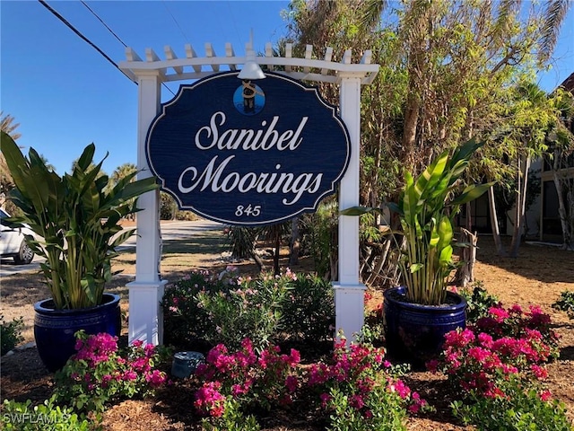 view of community sign