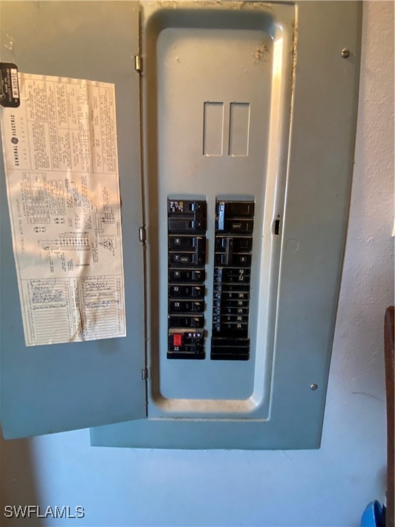 utility room with electric panel