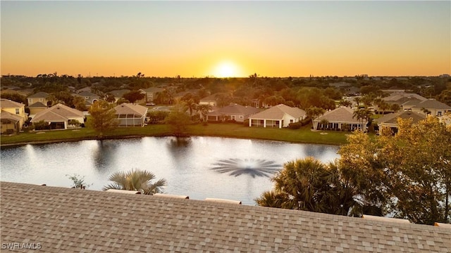 water view featuring a residential view