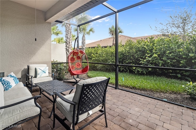 view of sunroom