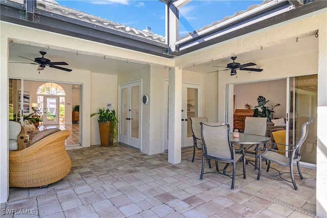 view of patio / terrace with french doors