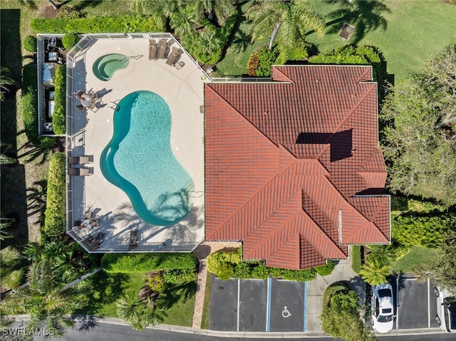 birds eye view of property