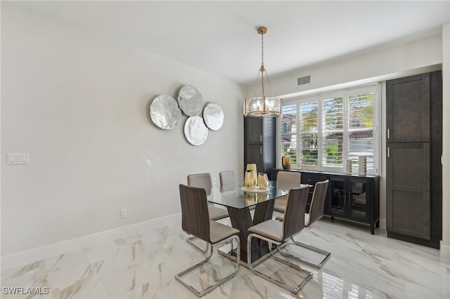 view of dining area