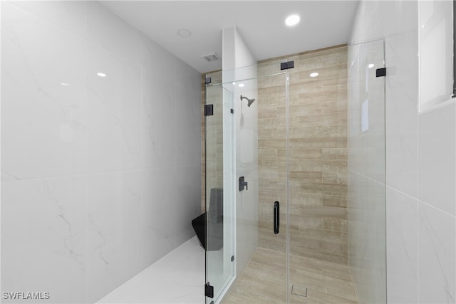 bathroom with walk in shower