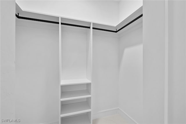 view of walk in closet