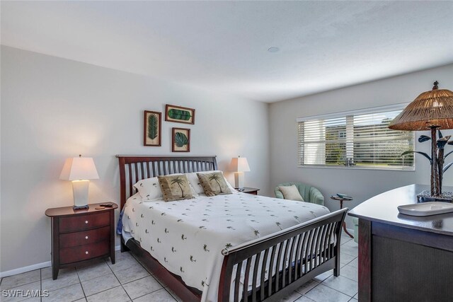 view of tiled bedroom