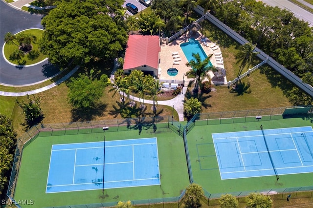 birds eye view of property