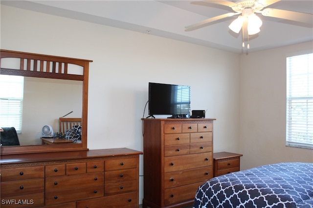 bedroom with ceiling fan