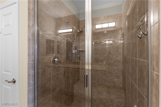 bathroom with walk in shower