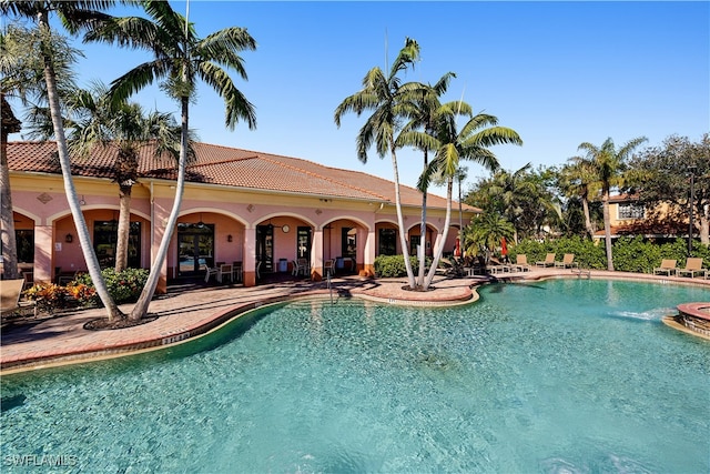 view of pool with a patio area