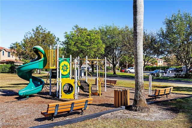 view of jungle gym