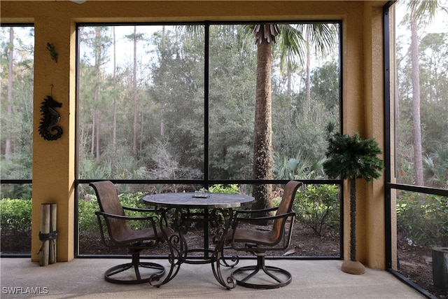 view of sunroom / solarium