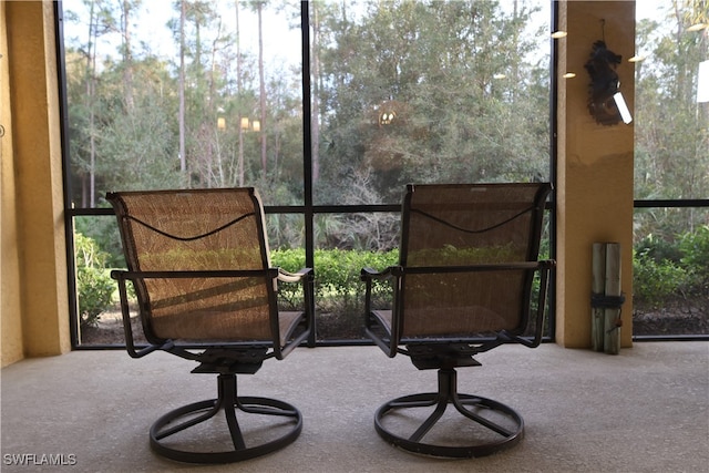 view of sunroom