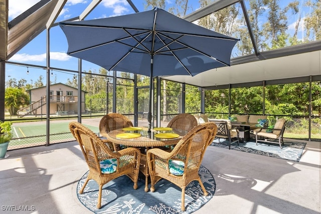 view of sunroom / solarium