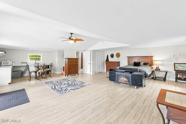 bedroom featuring light wood-type flooring