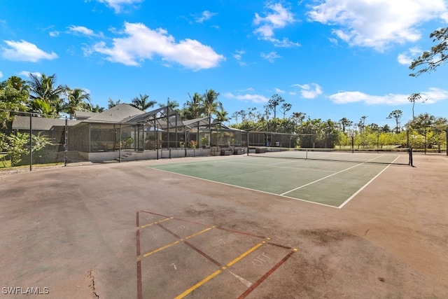 view of tennis court