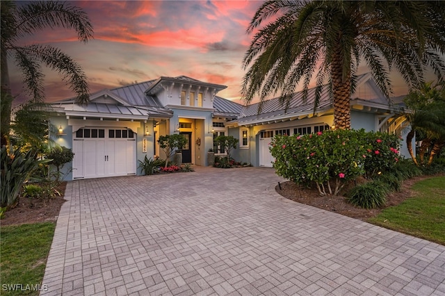 view of front of house featuring a garage