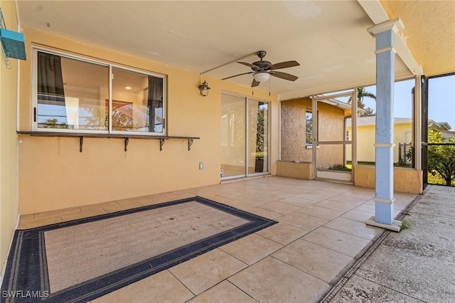 view of patio / terrace with ceiling fan