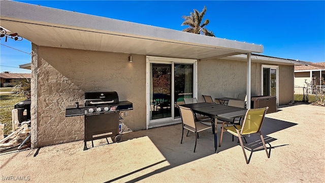 view of patio / terrace featuring a grill