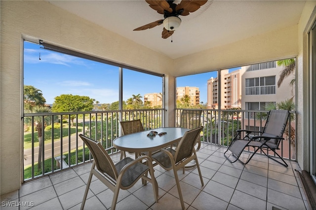 14819 Laguna Dr Unit 203, Fort Myers, FL 33908 - sunroom / solarium featuring a ceiling fan