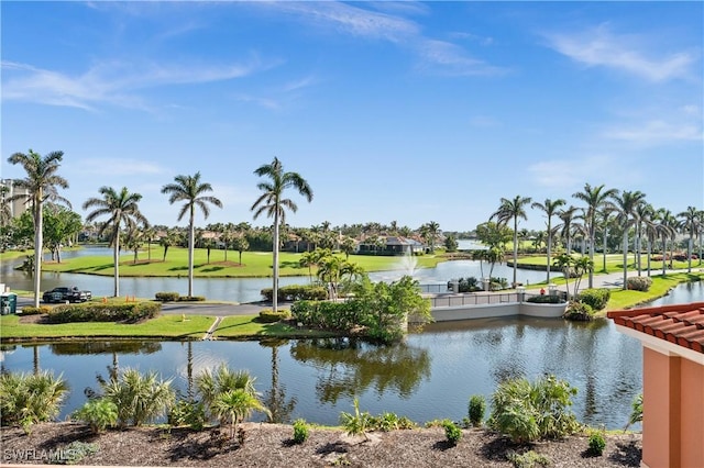 view of water feature