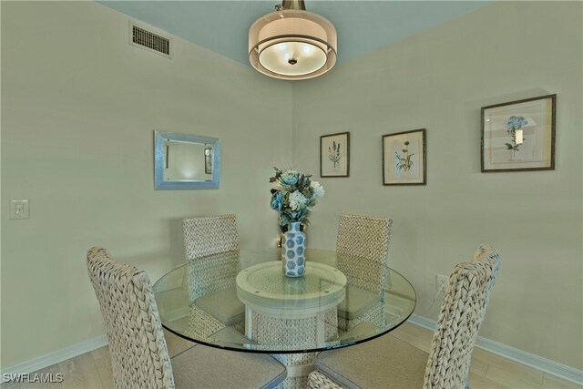 dining room featuring light wood-type flooring