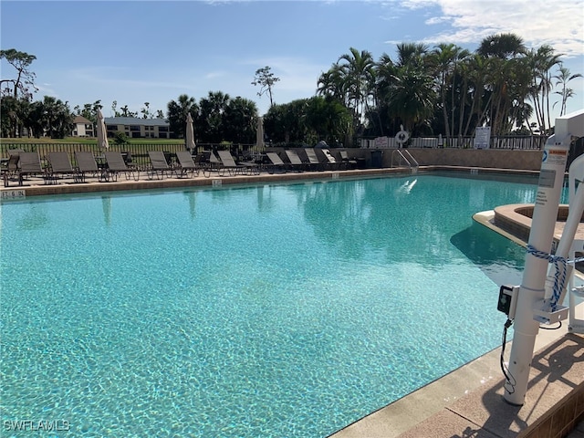 view of pool with a patio