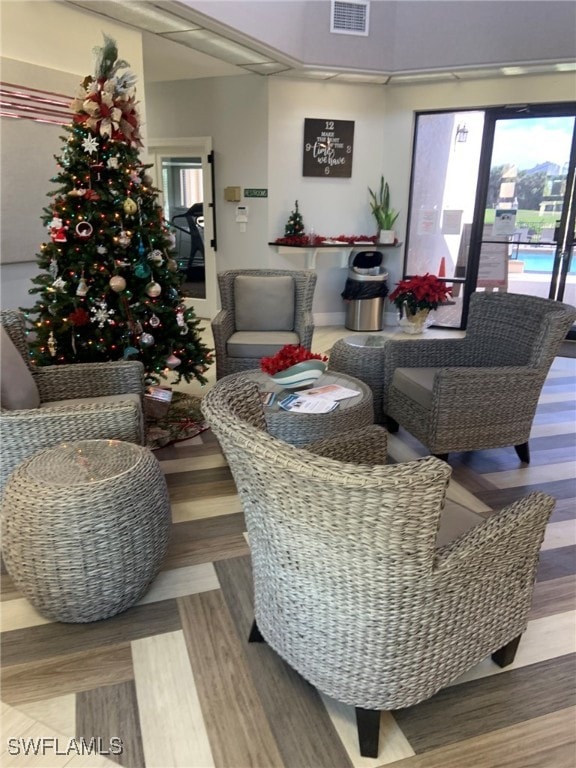 living room featuring hardwood / wood-style floors